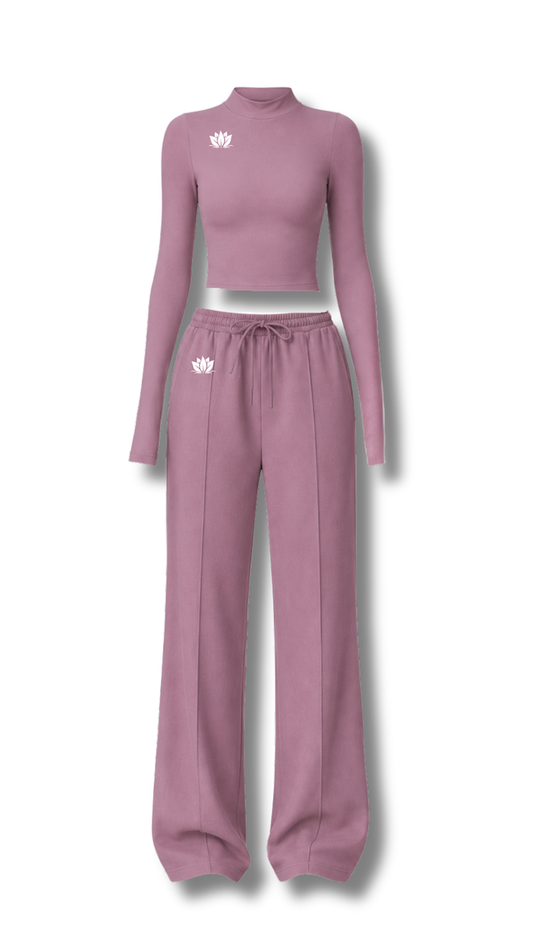 MYAAS Signature Long Sleeve Lounge Set – Dusty Rose