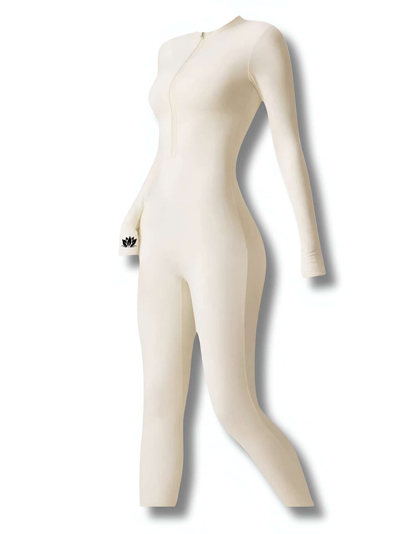 Deluxe Pearl White Caviar Long Sleeve BodySuit - M.Y.A.A.'S Bridal Party Collection